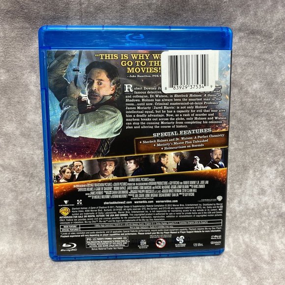 Sherlock Holmes and Sherlock Holmes A Game of Shadows 2 Movies Blu-ray - Picture 7 of 7